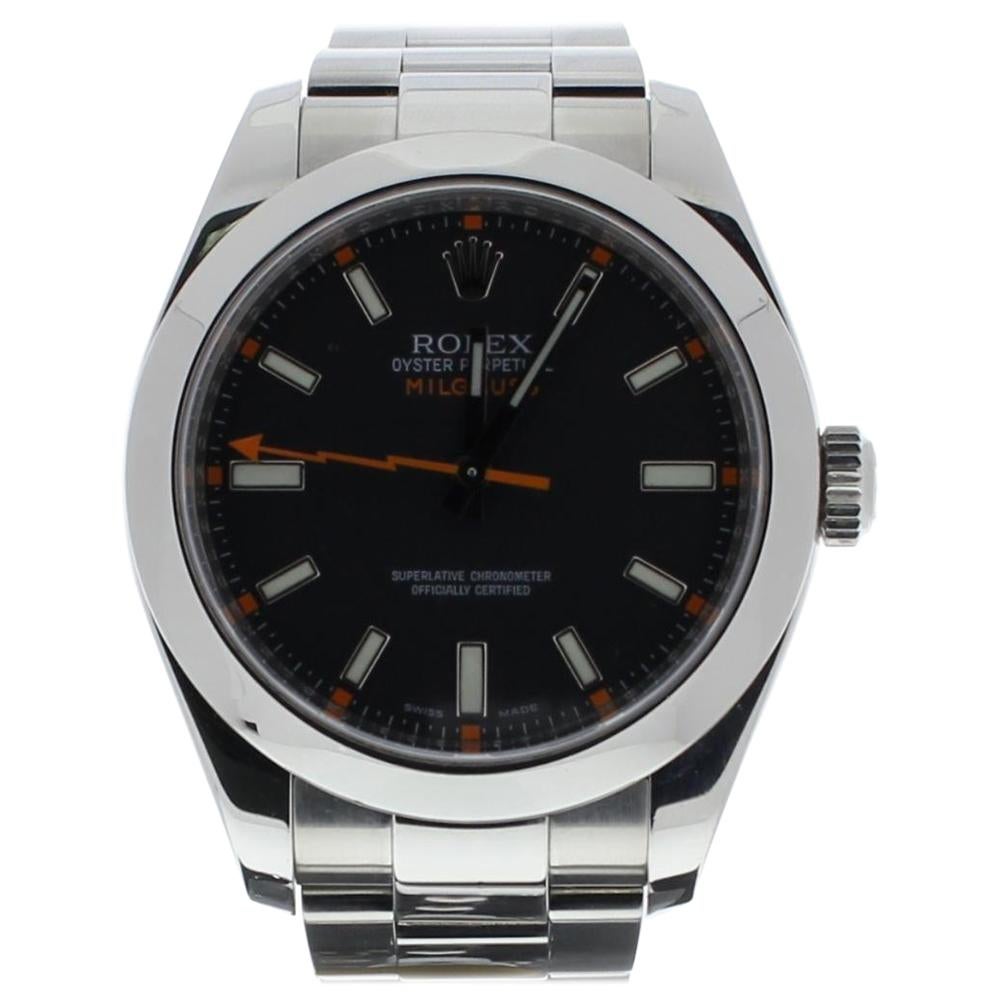 Rolex Milgauss 116400 with Band and Black Dial